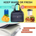 Mziart Chic Insulated Lunch Tote Bag - Black