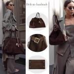 Kurava Luxury Faux Suede Leather Tote Bag