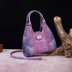 Crocodile Embossed Leather Tote Bag for Women