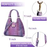Crocodile Embossed Leather Tote Bag for Women