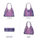 Crocodile Embossed Leather Tote Bag for Women