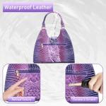 Crocodile Embossed Leather Tote Bag for Women