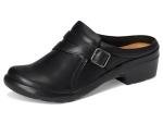 Clarks Women's Angie Braley Black Leather Mule