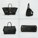 Genuine Leather Slouchy Top Handle Bag