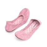 FUNKYMONKEY Women's Pink Ballet Flats, Comfortable Fit