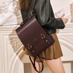 Stylish Brown Leather Backpack Purse for Women