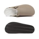 Gvimenos Women’s Taupe Suede Fur-Lined Clogs