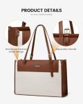 Stylish Women's Leather Laptop Tote Bag 15.6 Inch