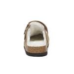 Gvimenos Women’s Taupe Suede Fur-Lined Clogs
