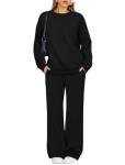 XIEERDUO Women's Black Sweatsuit Lounge Set
