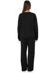 XIEERDUO Women's Black Sweatsuit Lounge Set