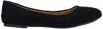 Black Microsuede Women’s Slip-On Ballerina Flats