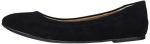 Black Microsuede Women’s Slip-On Ballerina Flats
