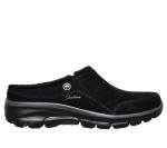 Skechers Women's Easy Going Black Suede Clogs