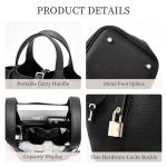 Trendy Black Designer Leather Bucket Bag for Women