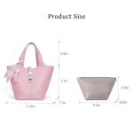 Kadynow Pink Vegan Leather Tote Bag for Women