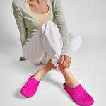 Fuzzy Luxury Fur Slides for Women - Rose Red