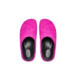 Fuzzy Luxury Fur Slides for Women - Rose Red