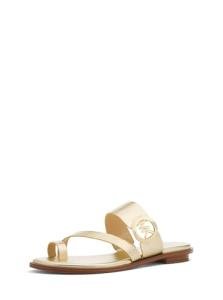Michael Kors Vera Flat Thong Sandals in Pale Gold