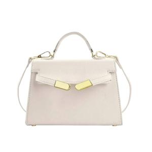Trendy White PU Leather Crossbody Bag for Women