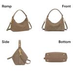 Woven Suede Shoulder Bag - Chic Hobo Tote