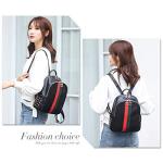 Alovhad Cute Mini Black Leather Backpack for Women