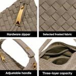 Woven Suede Shoulder Bag - Chic Hobo Tote