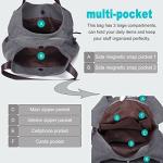 DOURR Women's Gray Cotton Canvas Shoulder Bag