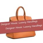 Orange Pebbled Leather Handbag and Crossbody Bag