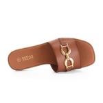 Rihero Women's Cognac Open Toe Sandals with Chain