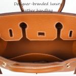 Orange Pebbled Leather Handbag and Crossbody Bag