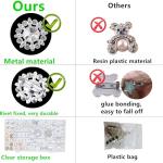 54PCS Junk Socks Charms Kit, Shoe Charms for Sneakers Girls,Silver Brooches and Pins for Women, Pearl and Rhinestone Sock Charm with Safety Pins, DIY Accessories for Decorating and Personalizing Socks