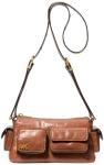 Michael Kors Women's Dakota Small Convertible Pocket Crossbody Bag, Antique Gold-Tone Hardware/Luggage