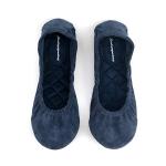 FUNKYMONKEY Women's Ballet Flats Soft Round Toe Comfortable Shoes (8 M US, Navy)