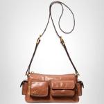 Michael Kors Women's Dakota Small Convertible Pocket Crossbody Bag, Antique Gold-Tone Hardware/Luggage