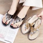 Womens 2025 Flat Sandals for Womens Summer Slippers Non Slip comfortable Beach Sandals (11,gold)