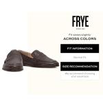 Frye Faith Loafer Women's Leather Slip-On Shoes - Classic Comfort & Style for Everyday Wear, Dark Brown - Goat Frenzy Leather - 9 M