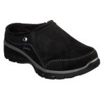 Skechers Women's Easy Going Black Suede Clogs