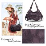 Angel Barcelo Large Purses for Women Soft PU Leather Hobo Bag for Women Shoulder Bag Coffee