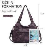 Angel Barcelo Large Purses for Women Soft PU Leather Hobo Bag for Women Shoulder Bag Coffee