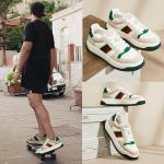 Fashion Sneakers for Men Women, Cowhide Premium Leather Luxury Designer Shoes, Breathable and Comfort Tennis Walking Shoes for Casual Dress Green