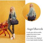 Angel Barcelo Large Purses for Women Soft PU Leather Hobo Bag for Women Shoulder Bag Coffee