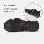 LUCKY STEP Women Air Cushion Fashion Sneakers Breathable Casual Comfortable Lightweight Walking Shoes (Black Chain,7B(M) US)