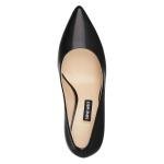 Nine West Women's Flax Pump, Black Leather, 8.5