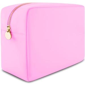Light Pink Nylon Makeup Bag – Travel Organizer