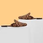 MUSSHOE Mules for Women Flats Comfortable Slip on Women Mules Backless Loafers,Leopard Suede 7