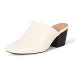 Amazon Essentials Women's Square Toe Mule, Off-white, 9