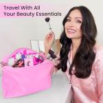 Light Pink Nylon Makeup Bag – Travel Organizer