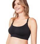 Cake Maternity Cotton Candy Wirefree Nursing Bra for Breastfeeding, Seamless Maternity Sleep Bra, Black, X-Large