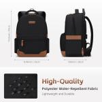 RealCool Laptop Backpack, 31L Travel Backpacks Gift for Women Men, Fits up to 15.6-17 Inch,Water Resistant College Bookbag, for School Business Trip (Black)